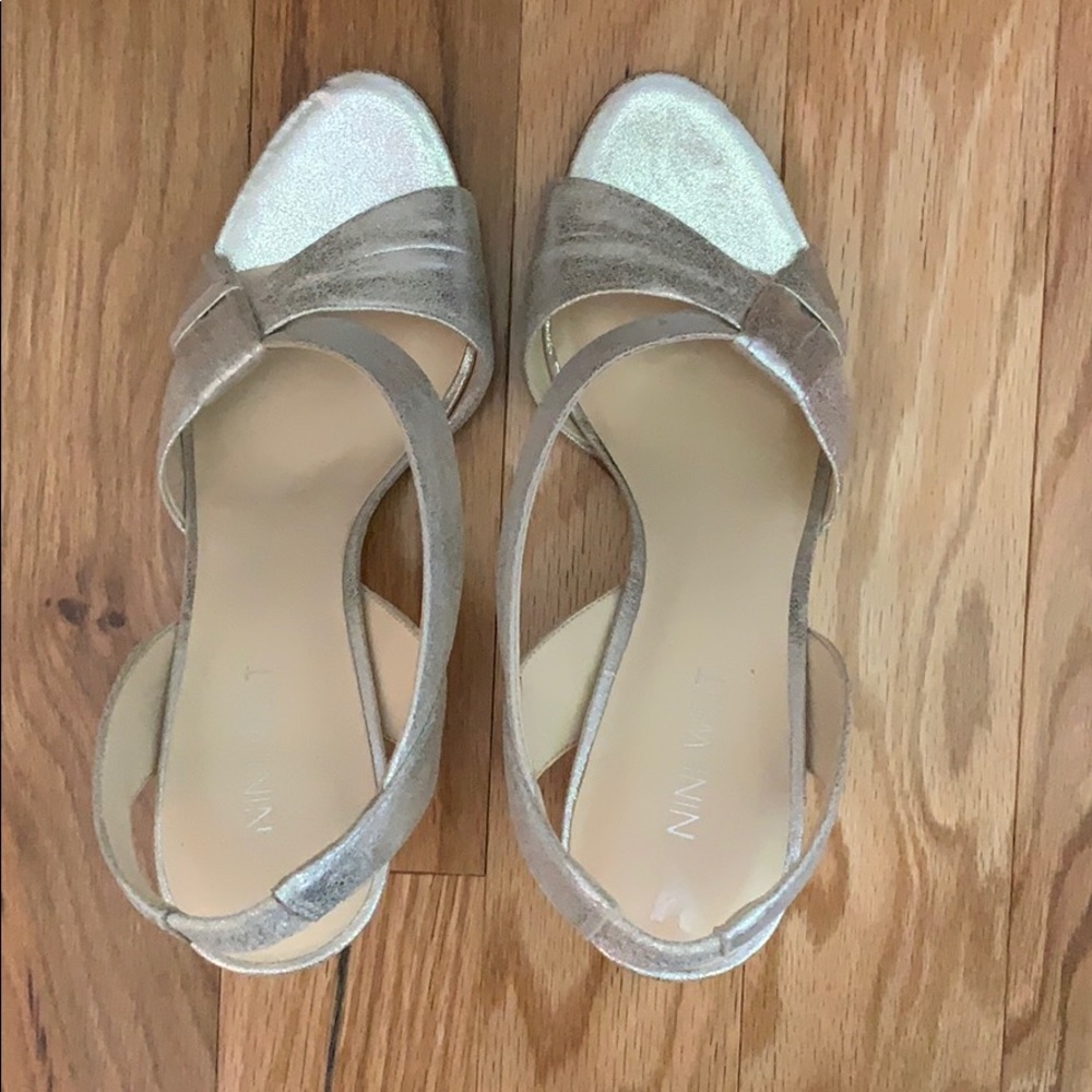 Silver Slingback Shoes